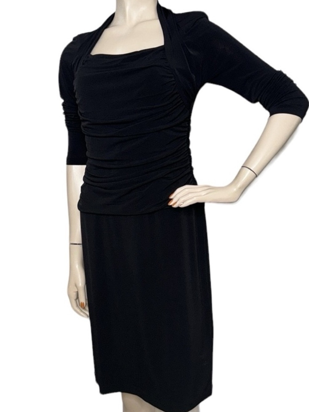 Alfani Black Stretch Midi Dress